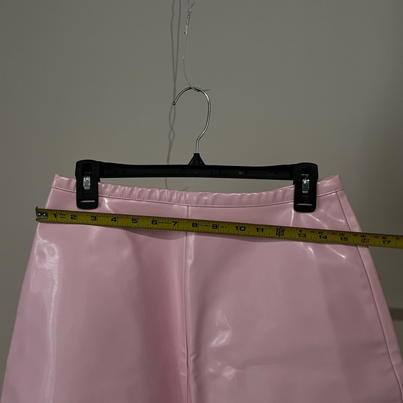 american apparel baby pink patent leather skirt size large - Picture 2 of 3
